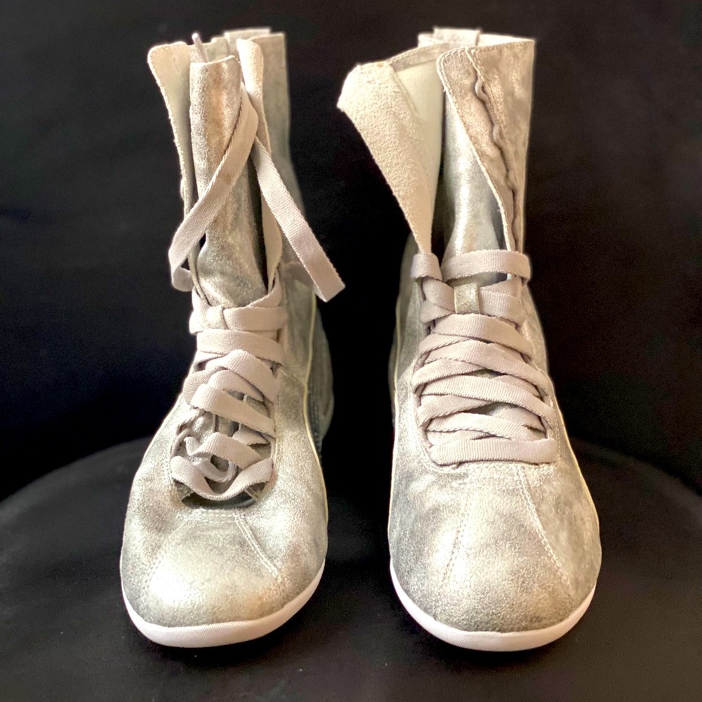 PUMA x FENTY silver metallic boxing boots